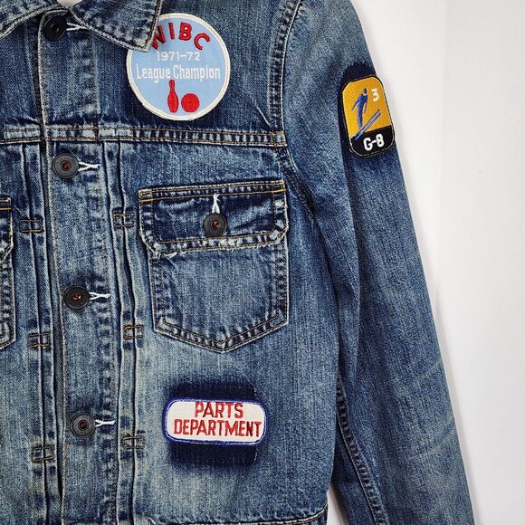 Talley HTF Patch Denim Jacket Size S NWOT - Picture 4 of 11